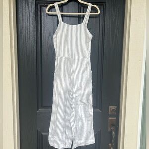 S stripped jumpsuit with pockets